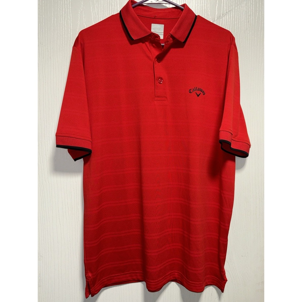 Men's Callaway Opti Dri Short‎ Sleeve Polo Golf Shirt Size M Medium